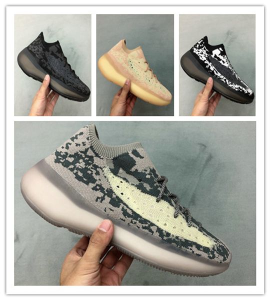 380 Men Trainer Alien reflective 3M Mens Designer Shoes Women Running Shoes Bold Black Stark White Citrin Mens Sports Shoes Sneaker With Box