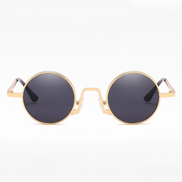 New Fashion Fashion Round Goggles Candy Color Lens Sun Glasses Metal Frame Sunshade Glasses Travel Eyeglasses ES9301