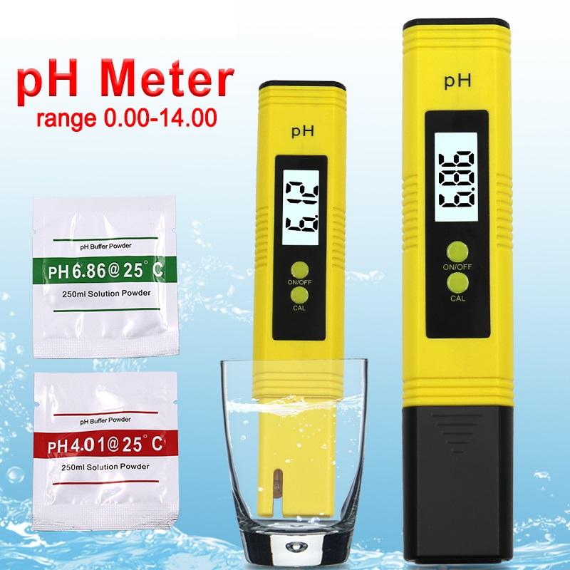High Accuracy 0.01 LCD Digital PH Meter Tester for Water Food Aquarium Pool Hydroponics Pocket Size PH Tester Large LCD Display