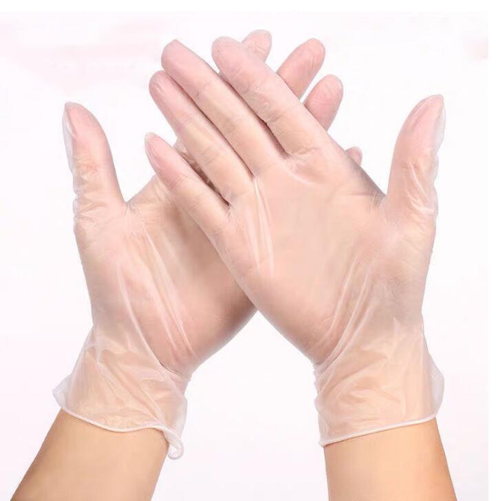 Disposable PVC gloves protective PVC gloves 100 rubber powder free gloves transparent beauty glove Kitchen Tools