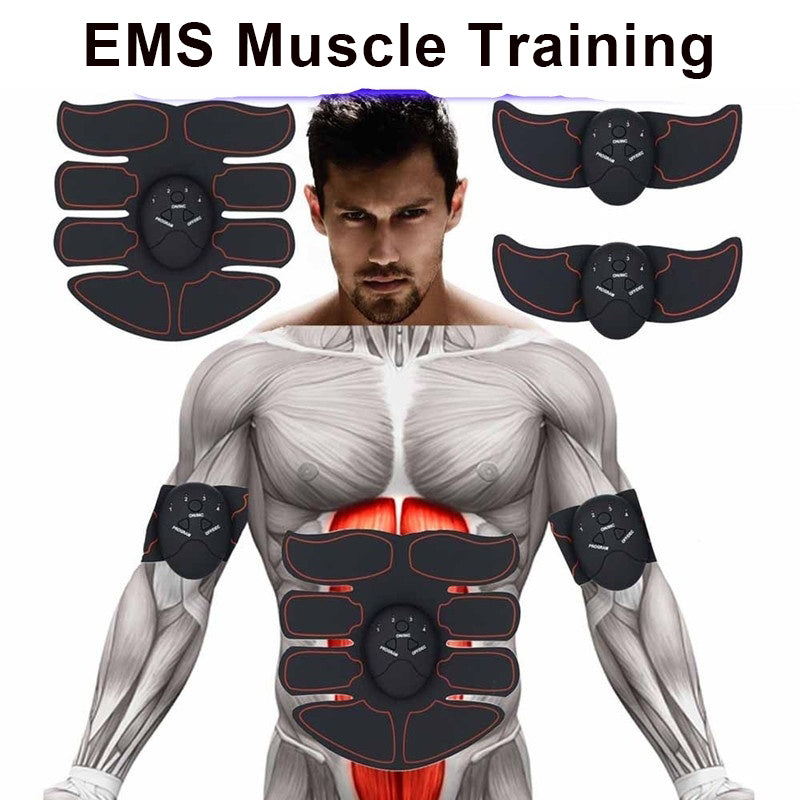 Abdominal Muscle Stimulator Trainer EMS Abs Fitness Equipment Training Gear Muscles Electrostimulator Toner Exercise At Home Gym