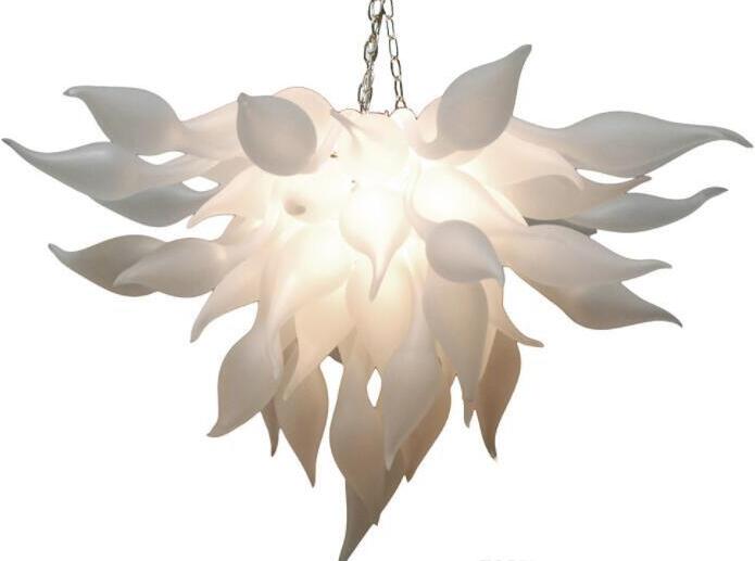Modern White Lamps Murano Chandelierd Light China Supplier Hand Blown Glass Chandelier for Art Decor LED Bulbs