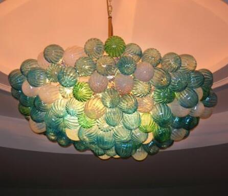 Lamps Energy Saving Light Source Bubble Chandeliers Living Room Lights Art Decorative Multicolor Hand Blown Glass Chandelier