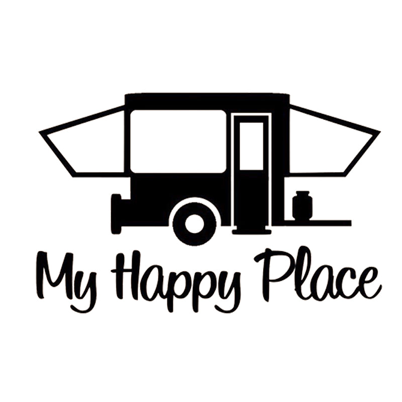 16*10.2cm Pop Up Camper Travel Trailer Hiker Decal Sticker Tent Hiking Car Accessories Motorcycle Helmet Car Styling