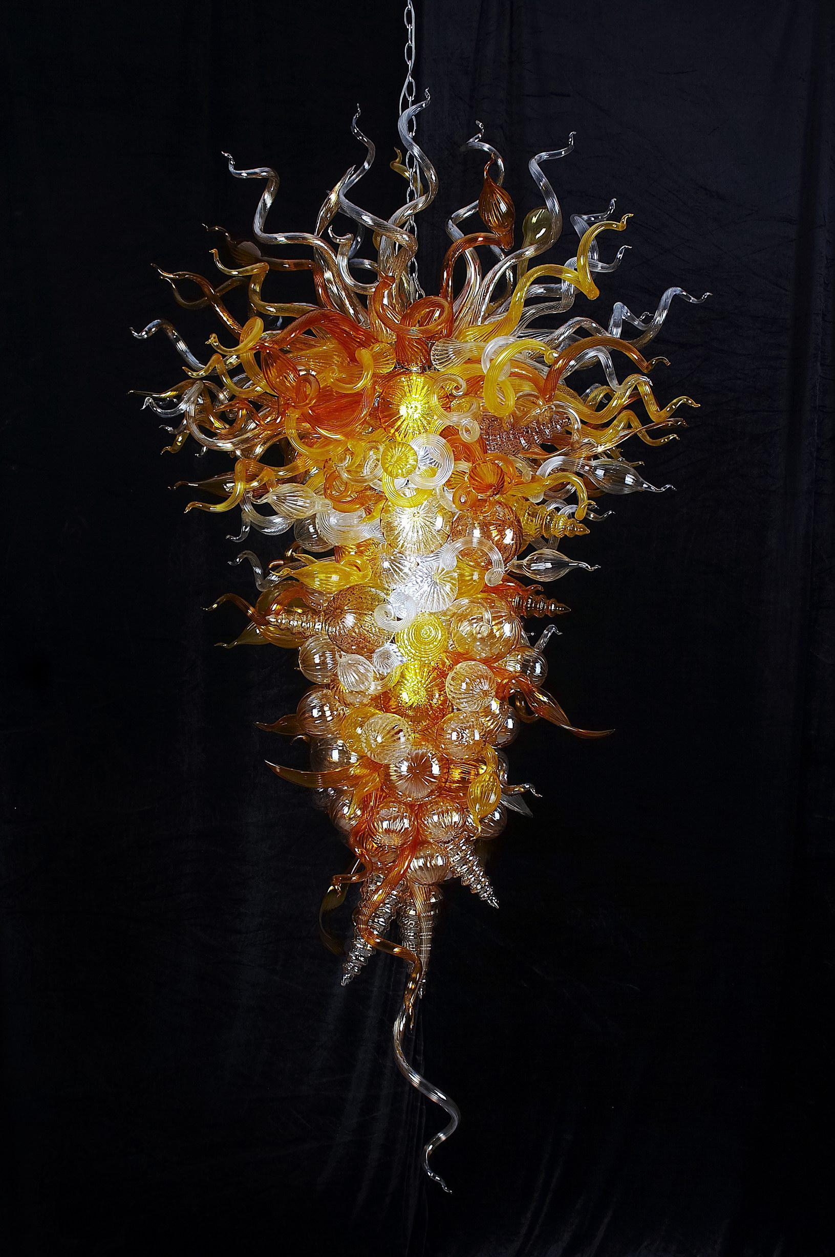 Free Shipping 110v-120v LED Bulbs 100% Handmade Hotel New Light Villa Lobby Dome Pendant Large Chandeliers