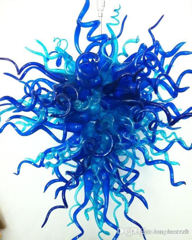 Free Shipping Mouth Blown 110v-120v LED Bulbs Amazing Pretty Long Glass Art Decor Stair Chandelier