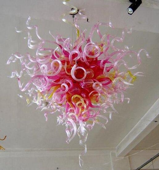 Lamps Hand Blown Glass Chandeliers Graceful Flower Shape LED Light Source Pendant Lamp Droplight Indoor Lighting Chandelier