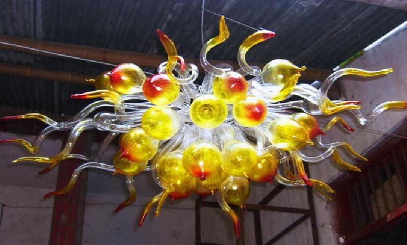 Industrdual Hanging Pendant Lighting LED Light Lamps Mini Crystal Bubble Chandeliers Modern Hand Blown Art Glass Small Chandelier