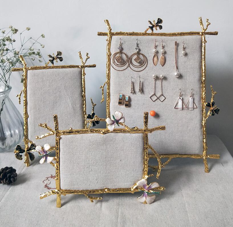 Photo frame Earrings Home Storage display shelf decorative plate ear stud show panels jewelry panel rack