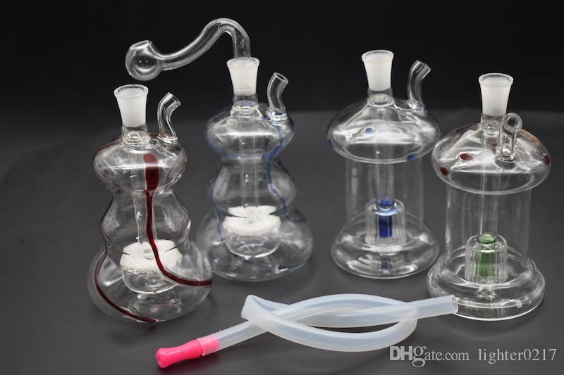 Real Image Mini Glass Bongs oil rigs Birdcage inline perc Smoking Pipe Dab Rigs Water Pipes Bong with 10mm male joint