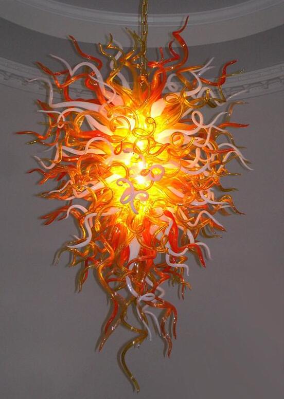 Lamp Lighting Pendant Lights Flower Shape Ceiling Lamps LED Bulbs Hand Blown Murano Glass Chandeliers