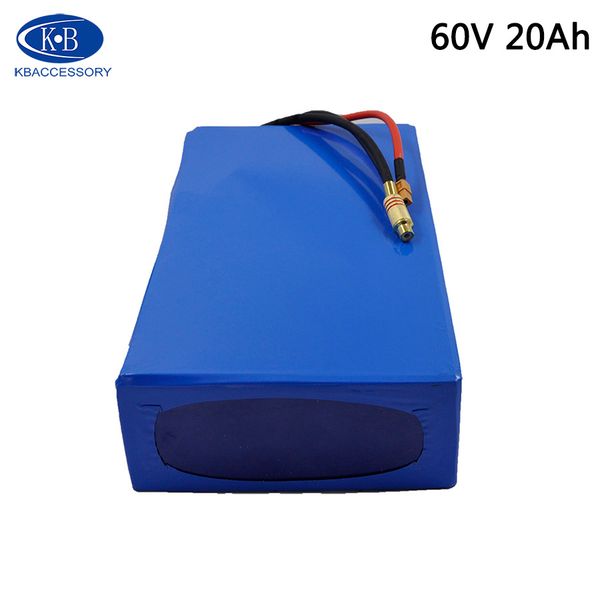 USA EU no tax 60v 20Ah Rechargeable Lithium Battery for 60 bafang 1500w Electric Bike Battery v + 2A Charger free shipping