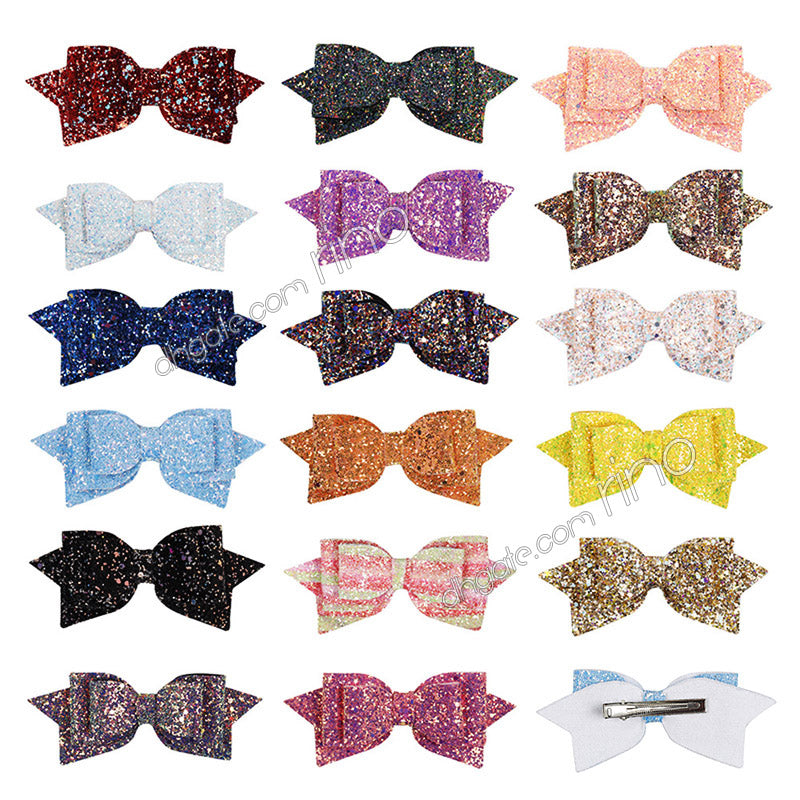 Infant Baby Girls Big Glitter Shiny Sequin Bow Headbands Girl Hair Clips Childrens Barrettes kids Hair Accessories