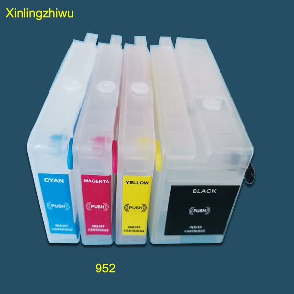 for HP 952 952xl refillable cartridge with new permanent chip for hp officejet pro 7740 8210 8216 8710 8715 8720 8725 8730 8740