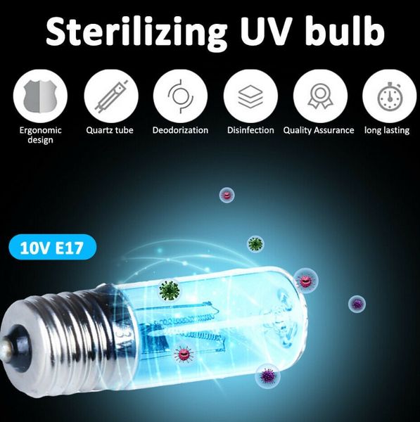 Anti-Mite Lamps Germicidal Lamps UV Ozone Disinfection Lamp Mite Killer Lamps Air Purifiers Sterilizing UV Blub 10V E17 Blub CY89-1