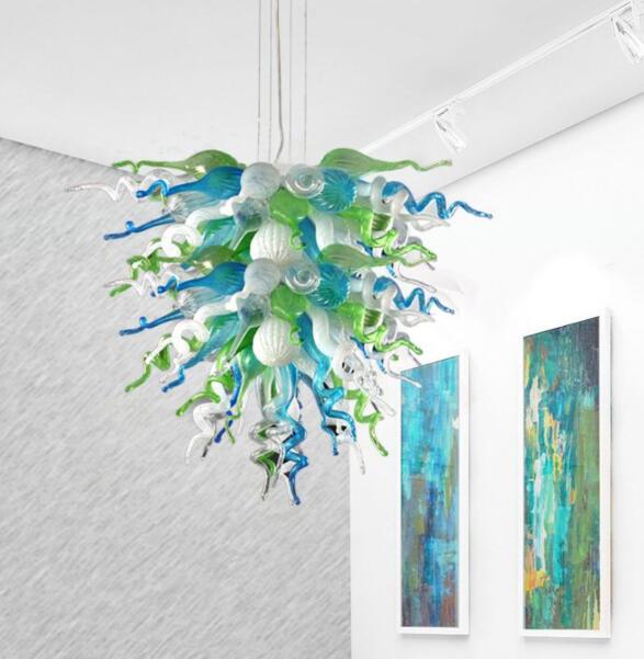 Fashion Pendant Lamps Rustic Chandeliers LED Bulbs Living Room Pendant-Lights Hand Blown Glass Chandelier Lighting for Sale