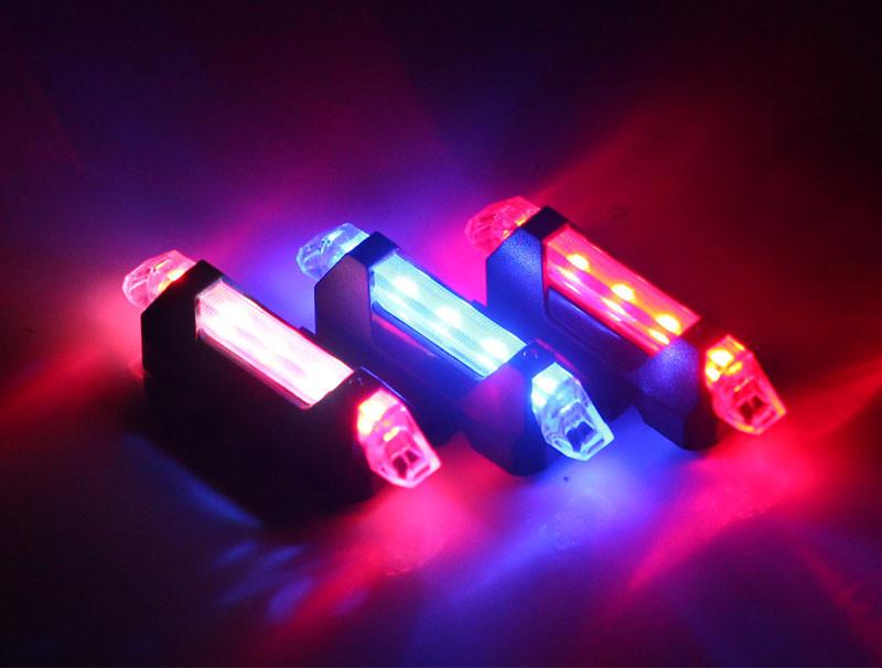 Bike Bicycle light Rechargeable LED Taillight USB Rear Tail Safety Warning Cycling light Portable Flash Light Super Bright