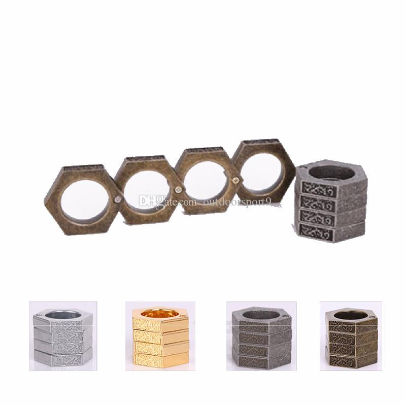 Alloy Hand Buckle Brass Knuckle Duster Self-defense Equipment 4Colors Butterfly EDC Protective Gear Outdoor Self Defense Tool