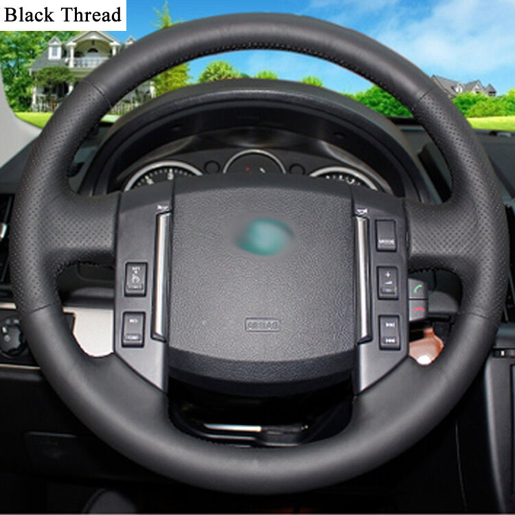 New DIY Sewing-on PU Leather Steering Wheel Cover For Land Rover Freelander 2 2012