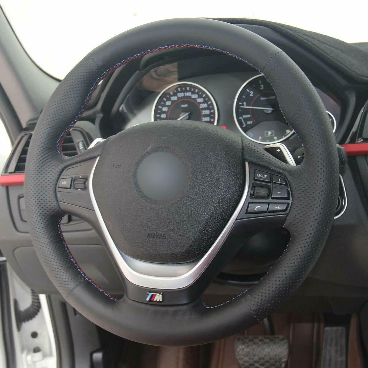 DIY Hand sewing Car Steering Wheel Cover for BMW F20 F45 F30 F31 F34 F32 F33 F36 2012-2018