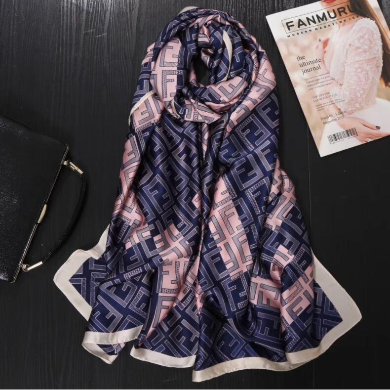 women scarf fashion quality soft silk scarves female shawls Foulard Beach cover-ups wraps silk bandana