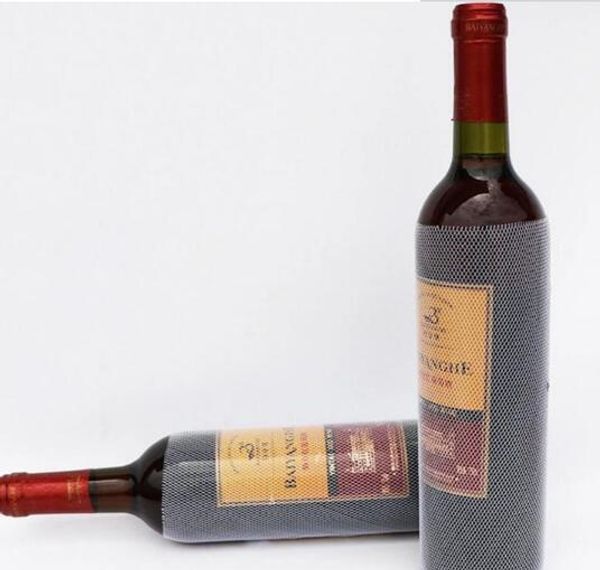 plastic PE red wine bottle protective net bottle socks bottle sleeve net white in stock