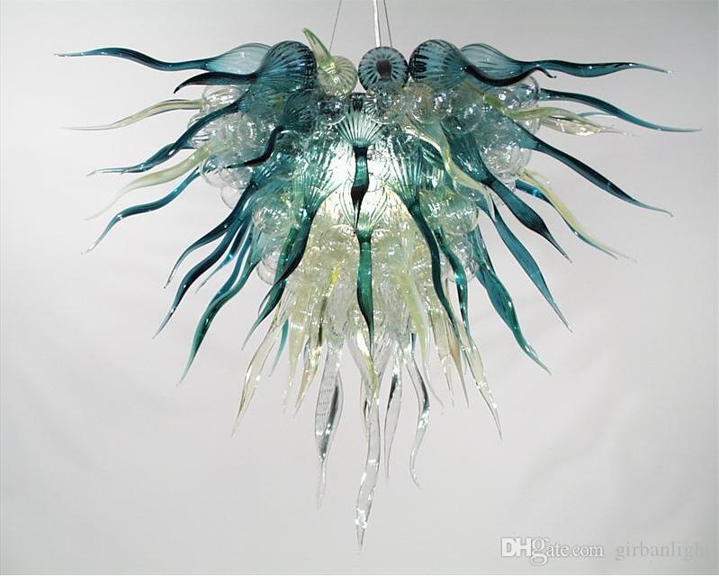 AC 110V 220V Handmade Blown Murano Glass Chandelier Light Foyer Villa Decor LED Bulbs Style Modern Art Glass Chandelier
