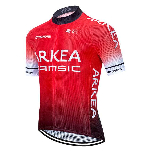 Tour De France 2021 Pro Team ARKEA Cycling Jersey Summer Breathable Cycling Clothing Short Sleeve MTB Bike Jersey Ropa Ciclismo