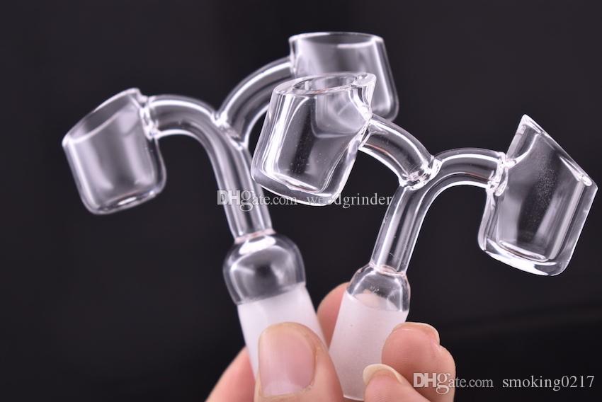 4mm Thick Banger nail Club Banger Quartz Nail with Double Bowls Double Dragon Twin Quartz Banger Nail Two Side Pocket