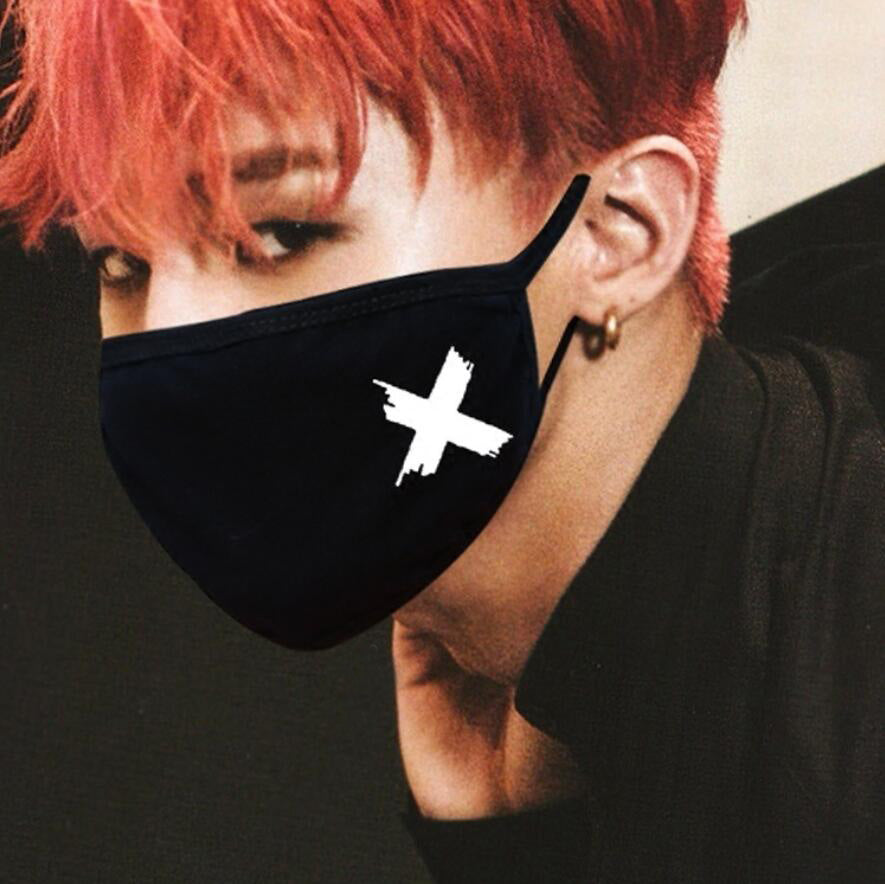 Cotton Dustproof Mouth Face Mask Anime Cartoon Lucky tooth Women Men Muffle Face Mouth Masks Black Creative Masks Free Shipping