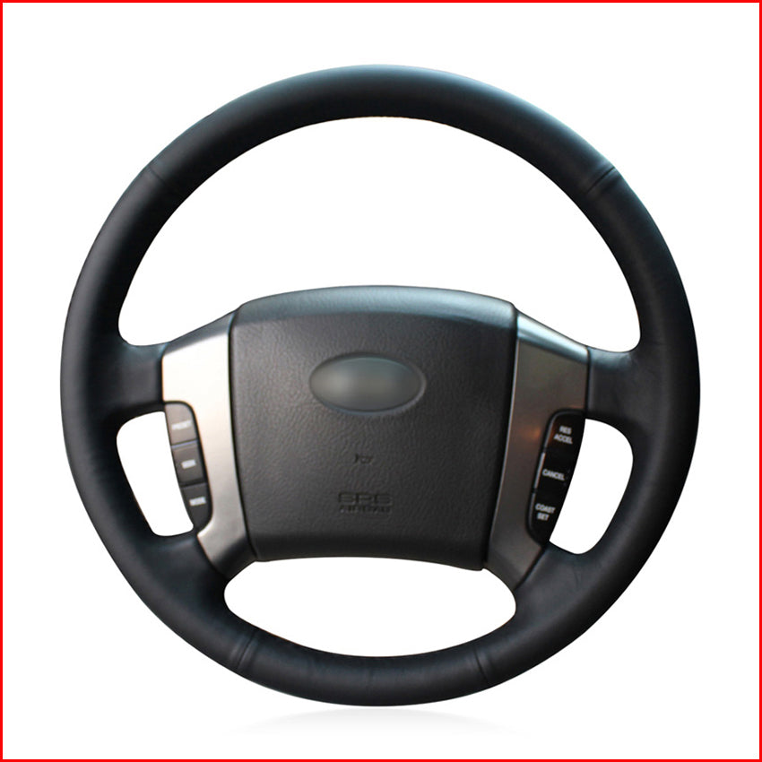 Black PU Leather Artificial Leather Car Steering Wheel Cover for Kia Sorento 2003 2004 2005 2006 2007 2008 2009 Accessories