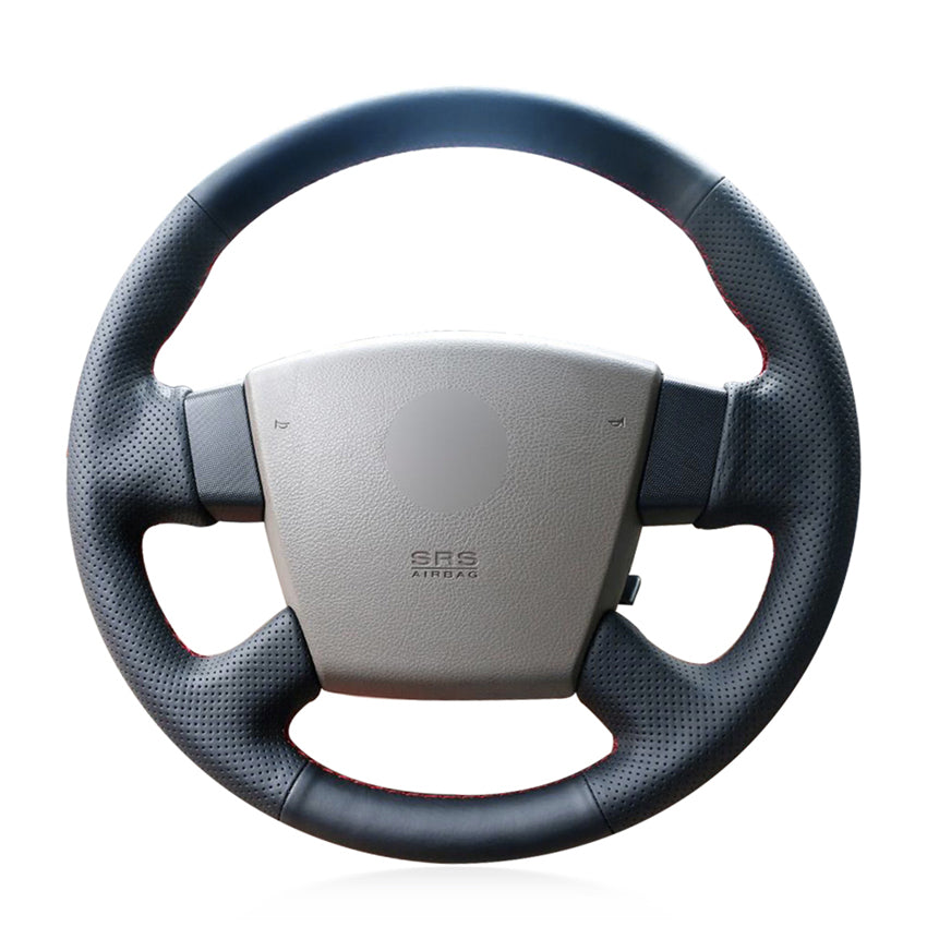 Hand-stitched DIY Black Micro Fiber Leather Car Steering Wheel Cover for Nissan Teana 2003-2008 Old Teana Renault Samsung SM5