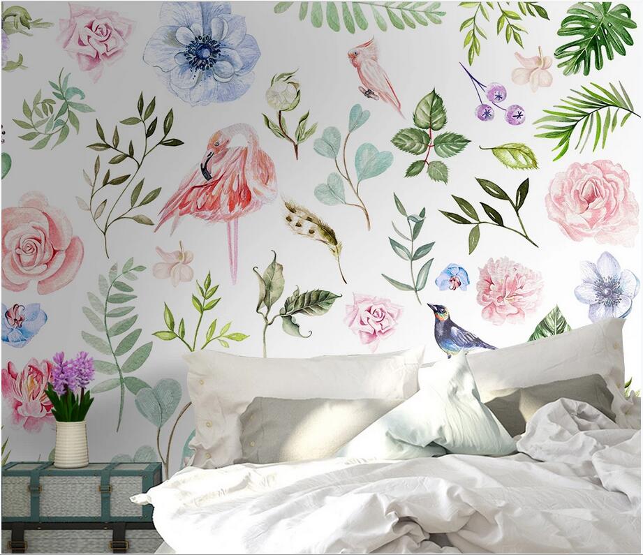 3d wallpaper custom photo American pastoral plant flower living room simple background wall paper Home decor mural wallpaper for walls 3 d