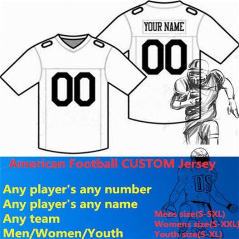 American Football CUSTOM Jersey All 32 Team Customized Any Name Number Size S-6XL Mix Order Men Women Youth Kids Stitched
