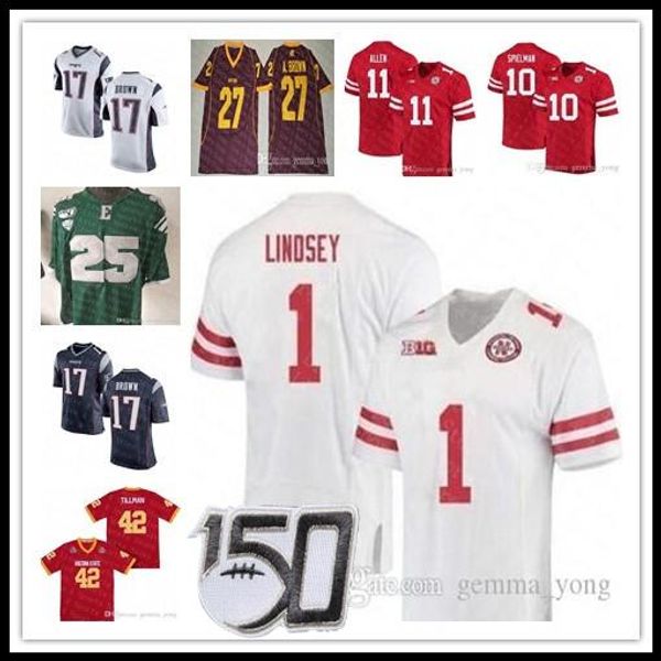 Vintage 1997 Central Chippewas Colge 27 Antonio Rose Bowl Pat TillmanState Football Sewn Jerseys