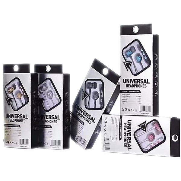 In-ear Earphones 3.5mm Plating Stereo Wire Control Music Universal Earplugs With Microphone For Smartphone