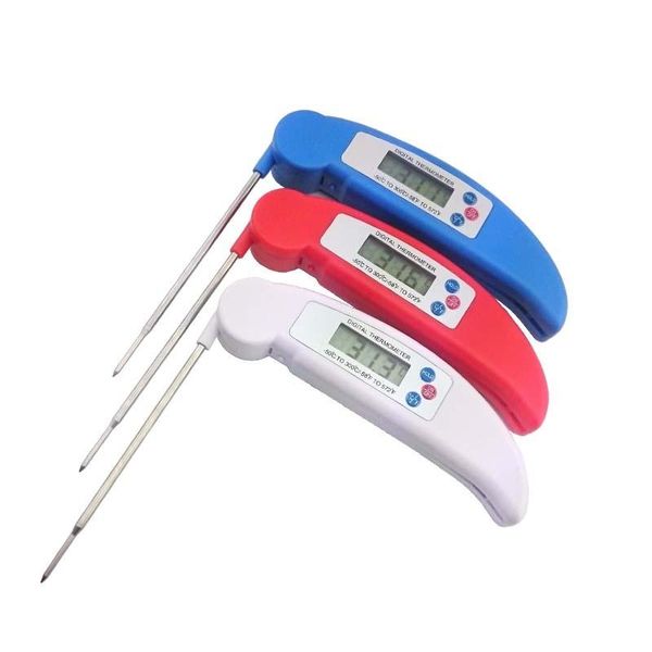 Instant Read Thermometer Super Fast Digital Electronic Food Cooking Barbecue Meat Thermometers Collapsible Internal Probe for Grill Candy