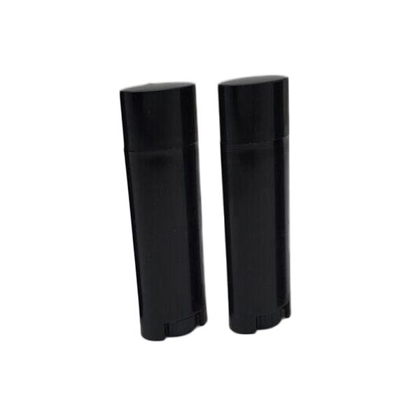 4.5g Oval Shape Empty Black Lip Balm Tubes Empty Lip Balm Packaging Sample Cosmetic Container