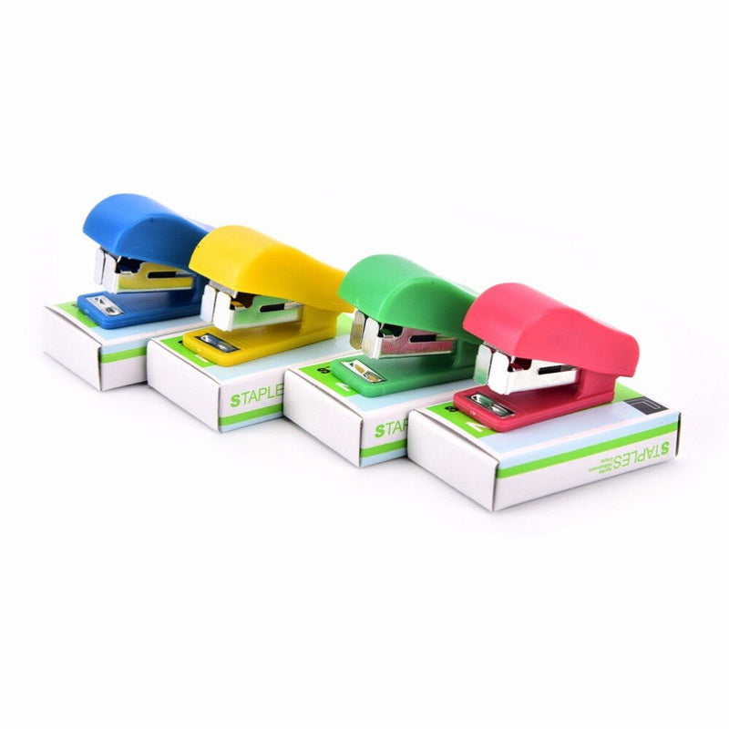 Super Kawaii Mini Small Stapler Useful Mini Stapler Staples Set Office Binding Stationery