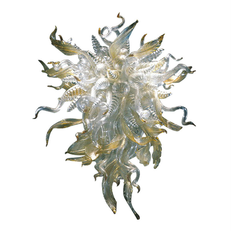 Antique Style Flower Chandelier Pendant Lamp 40 Inches LED Bulbs Home Hotel Decoration Handmade Blown Glass LED Chandelier Lighting