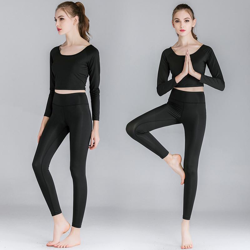 Fitness Yoga Suit Female Sports Fitness Clothes Jogging Clothes Female Fitness Sports Yoga Clothes Long Sleeve 2pcs