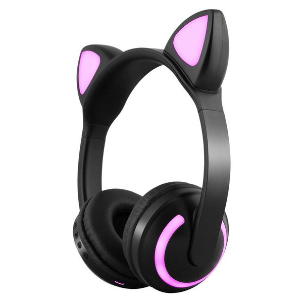 bluetooth headset Cartoon cute cool Cat ear EL lighting bluetooth stereo headphone wireless headphone,various colors for choices