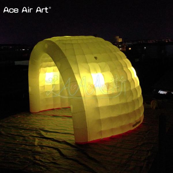 Giant White DOME Tent Balloon Advertising Inflatable Igloo Booth Shelter Luna for Sports Event Tent