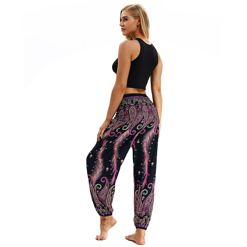 Women Lantern Yoga Pant Updated comfortable Soft Dancing Sport Ethnic Wide leg pants Thailand Elastic Dancing Loose Fit Trousers