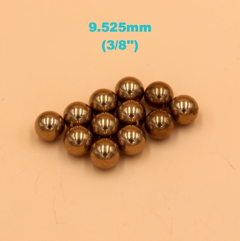 3-8&#039;&#039; ( 9.525mm ) Brass (H62) Solid Bearing Balls For Industrial Pumps, Valves, Electronic Devices, Heating Units and Furniture Rails