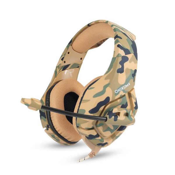 2018 New Hot Released ONIKUMA K1B Camouflage Grey Headset Noise Cancelling Headset Gaming Headphone 5pcs