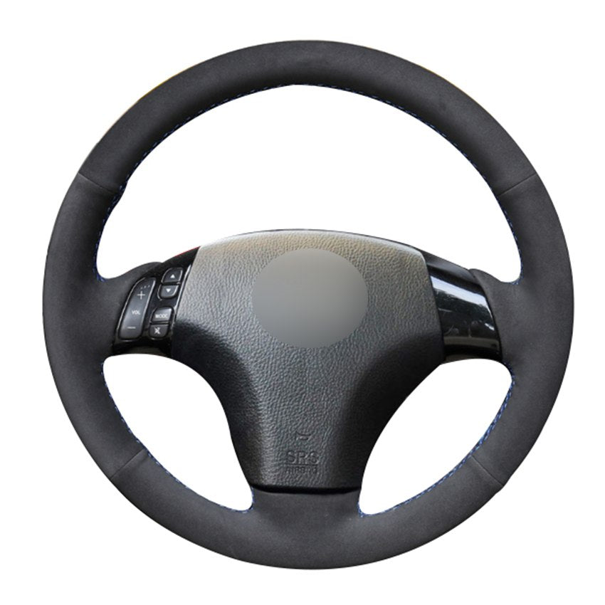 Black Suede Car Steering Wheel Cover for Mazda 3 Axela 2003-2009 Mazda 5 2004-2010 Mazda 6 Atenza 2004-2008
