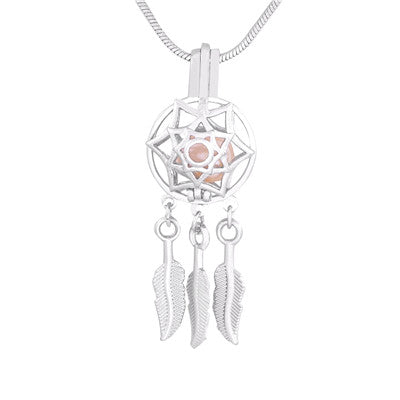 wholesale Creation Jewelry Silver plated Dream Catcher Pearls Cages For Jewelry DIY