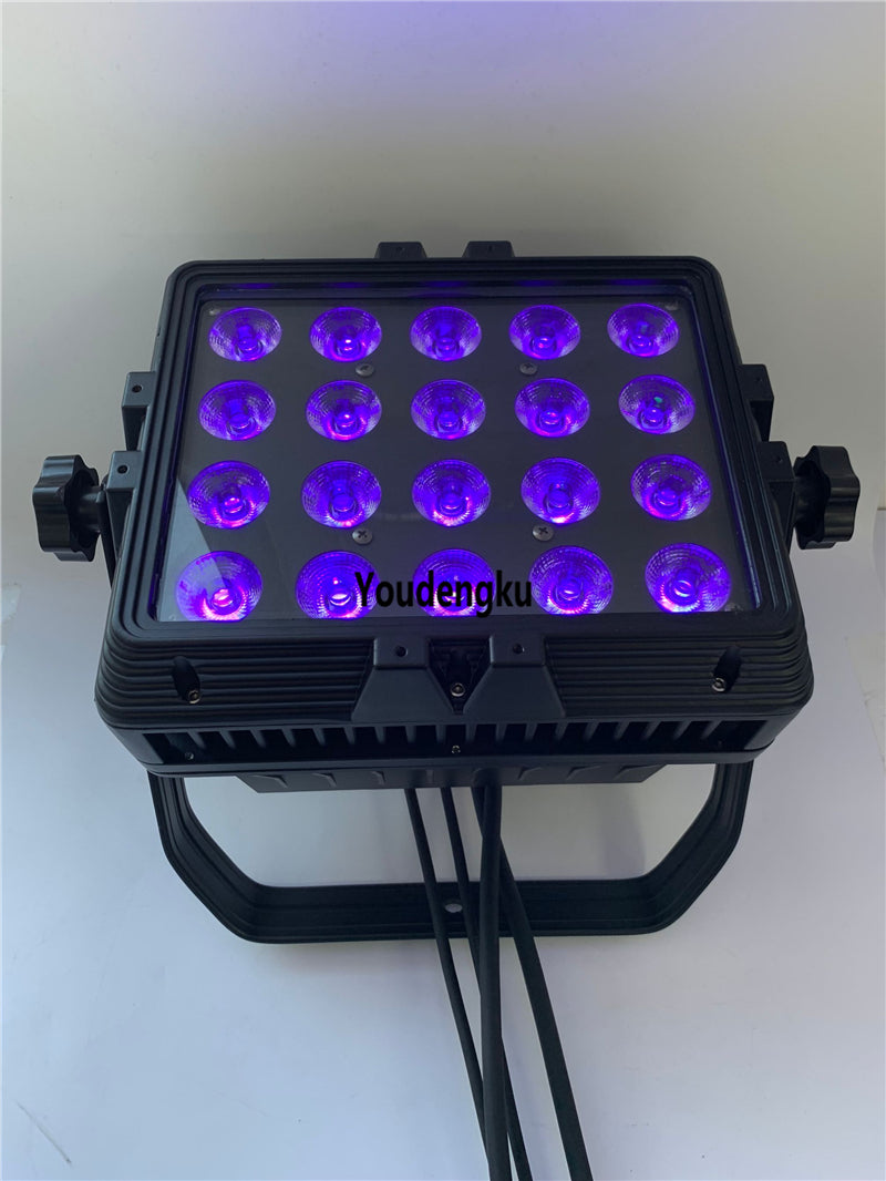 2pcs 20*18w IP65 LED Outdoor city color wall washer stage lighting 6 in1 rgbwa uv outdoor led wall washer light