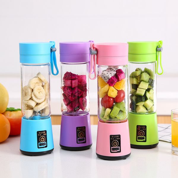 380Ml Personal With Travel Cup USB Portable Electric Blender Rechargeable Juicer Bottle Fruit Vegetable Kitchen Tools Mhy080-Wyy